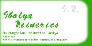 ibolya meinerics business card